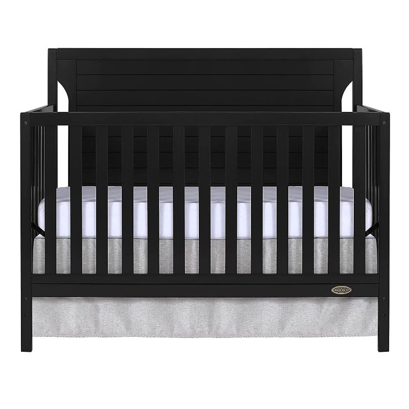 Photo 1 of ***DAMAGED PARTS ONLY**MISSING PARTS* Dream On Me Cape Cod 5-in-1 Convertible Crib, Black , 50x30x44 Inch (Pack of 1)
