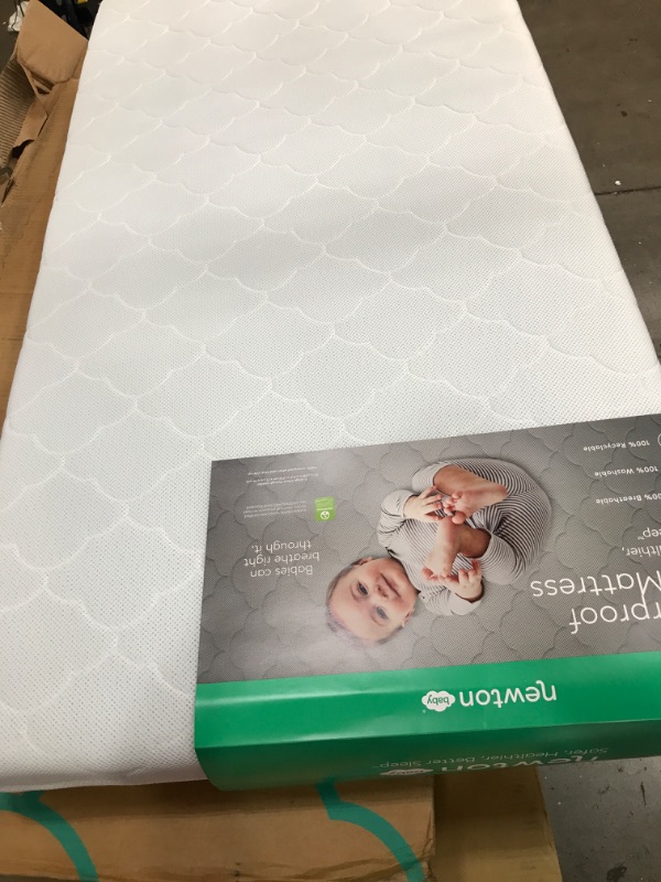 Photo 2 of Newton Baby Crib Mattress and Toddler Bed - Waterproof - 100% Breathable Proven to Reduce Suffocation Risk, 100% Washable, Better Than Organic, 2-Stage Removable Cover -Deluxe 5.5" Thick- White
