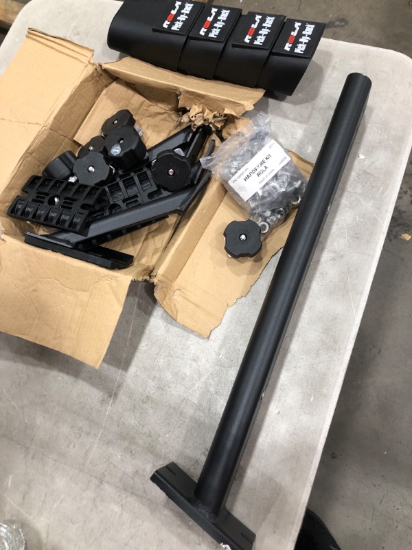 Photo 2 of **MISSING PARTS** Rola Haul-Your-Might T3 Truck Bed Ladder Rack59799   - Aluminum - 800 lbs Load bar dimensions: 65-1/16" long x 3-1/16" wide

