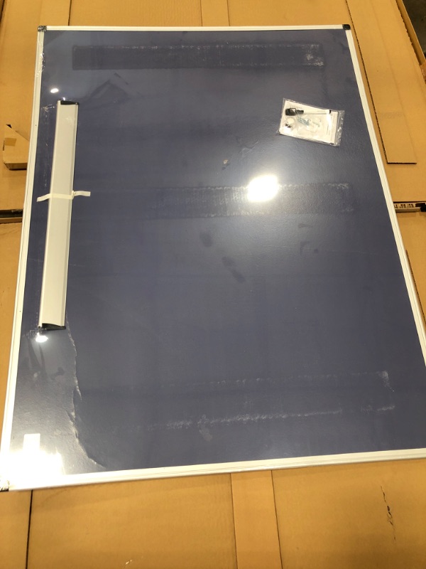 Photo 2 of **MINOR DAMAGE* Amazon Basics Magnetic Dry Erase White Board, 35 x 47-Inch Whiteboard - Silver Aluminum Frame
