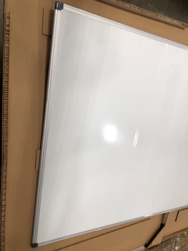 Photo 5 of **MINOR DAMAGE* Amazon Basics Magnetic Dry Erase White Board, 35 x 47-Inch Whiteboard - Silver Aluminum Frame
