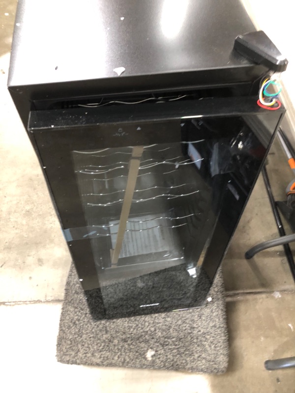 Photo 3 of **DAMAGED* NON FUNCTIONAL* STAIGIS Wine Cooler Refrigerator, Freestanding Wine Fridge w/ 12 Bottles Capacity & 40-66? Temperature Control, Mini Fridge with Glass Door
