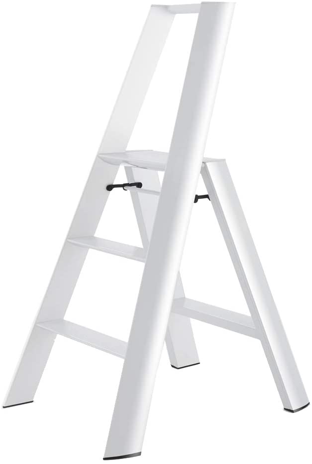 Photo 1 of ***DAMAGED** Hasegawa Ladders Lucano Step Ladder, Wide 3, White
