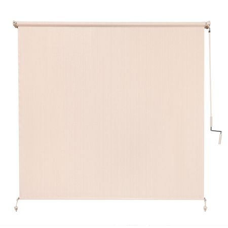 Photo 1 of **SHADE ONLY**MISSING PARTS** Coolaroo 96 X 96 Crank Operated Beige Roller Sun Shade
