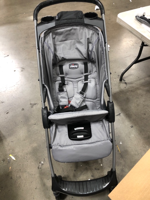 Photo 2 of Chicco Bravo 3-in-1 Trio Travel System, Bravo Quick-Fold Stroller with Top-Rated KeyFit 30 Infant Car Seat and Base, Car Seat and Stroller Combo | Camden/Black
