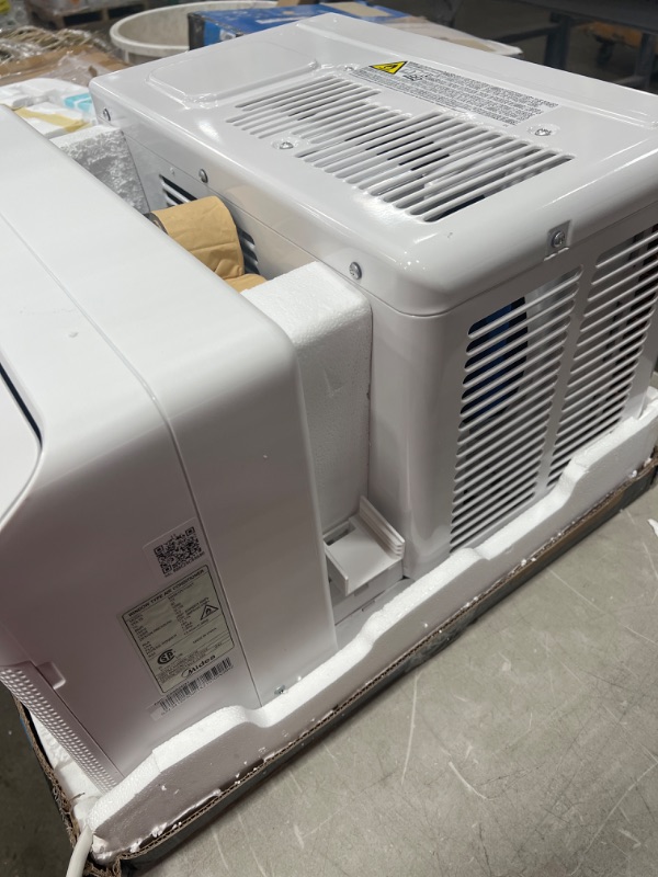 Photo 1 of Midea 8,000 BTU U-Shaped Smart Inverter Window Air Conditioner–Cools up to 350 Sq. Ft., Ultra Quiet with Open Window Flexibility, Works with Alexa/Google Assistant, 35% Energy Savings, Remote Control
