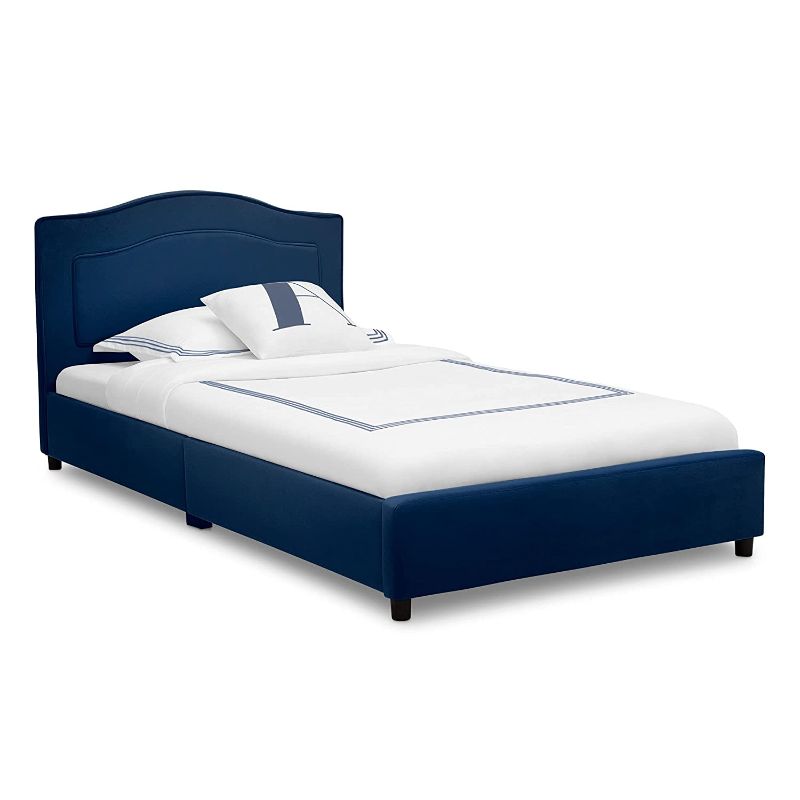 Photo 1 of Delta Children Upholstered Twin Bed, Navy Blue
