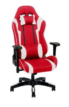 Photo 1 of ***PARTS ONLY***Red and White High Back Ergonomic Gaming Chair
