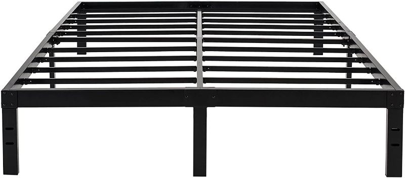 Photo 1 of 45MinST 14 Inch Reinforced Platform Bed Frame/3500lbs Heavy Duty/Easy Assembly Mattress Foundation/Steel Slat/Noise Free/No Box Spring Needed, Twin
