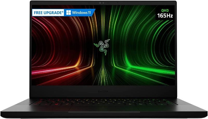 Photo 1 of Razer Blade 14 Gaming Laptop: AMD Ryzen 9 5900HX 8 Core, NVIDIA GeForce RTX 3080, 14" QHD 165Hz, 16GB RAM, 1TB SSD - CNC Aluminum - Chroma RGB - THX Spatial Audio - Vapor Chamber Cooling
