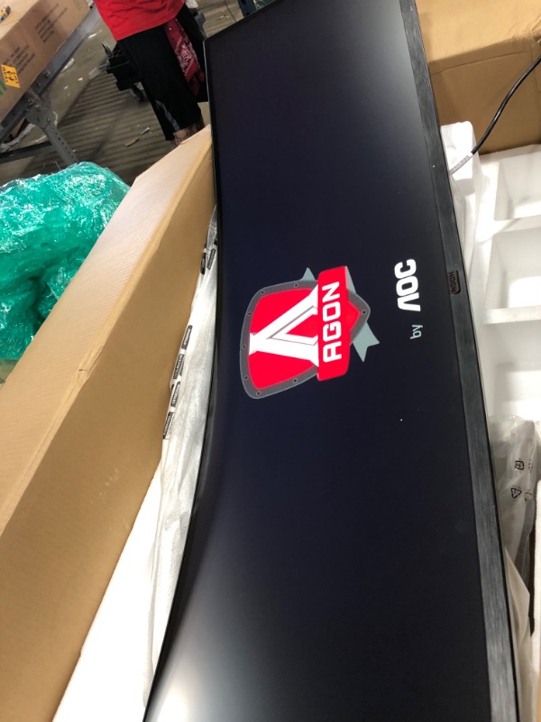 Photo 4 of AOC AGON Curved Gaming Monitor 49" (AG493UCX), Dual QHD 5120x1440 @ 120Hz, VA Panel, 1ms 120Hz Adaptive-Sync, 121% sRGB, Height Adjustable, 4-Yr Zero Dead Pixels Manufacturer Guarantee
