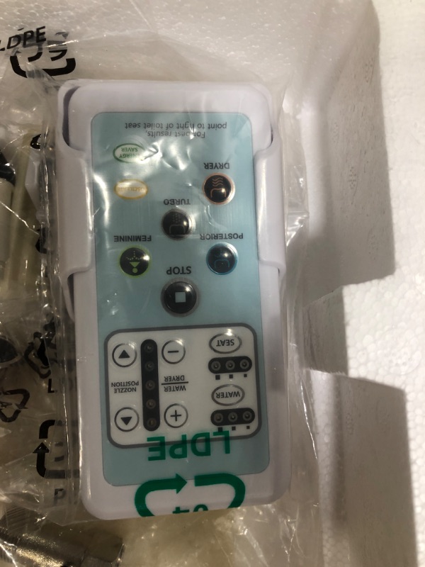 Photo 1 of Electric Bidet Seat for Elongated Toilets in White