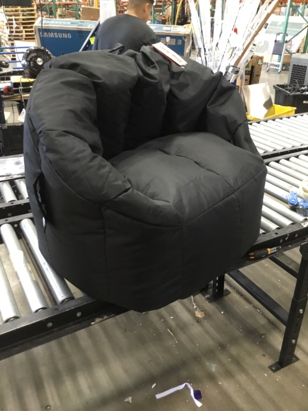 Photo 2 of Big Joe Milano Beanbag Chair Stretch Limo Black Smartmax
