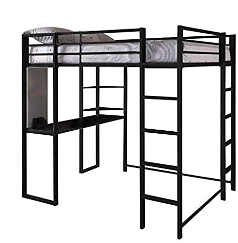 Photo 1 of **INCOMPLETE BOX 2 OF 2 **DHP Abode Full Size Metal Loft Bed, Black
