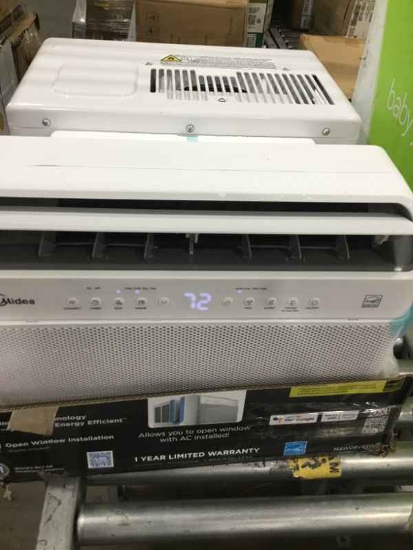 Photo 2 of Midea 8,000 BTU U-Shaped Smart Inverter Window Air Conditioner–Cools up to 350 Sq. Ft., Ultra Quiet with Open Window Flexibility, Works with Alexa/Google Assistant, 35% Energy Savings, Remote Control
