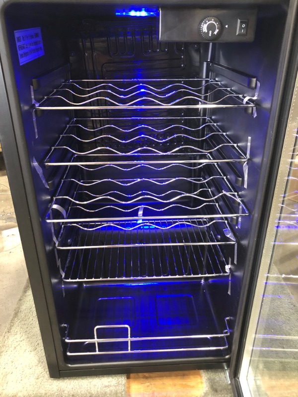 Photo 4 of ***PARTS ONLY**

BLACK+DECKER Wine Cooler Refrigerator, 26 Bottle Compressor Cooling Wine Fridge with Blue Light & LED Display, Freestanding Wine Cooler, BD61536