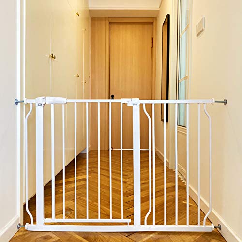 Photo 1 of BalanceFrom Easy Walk-Thru Safety Gate for Doorways and Stairways with Auto-Close/Hold-Open Features, Multiple Sizes, White, Model: None