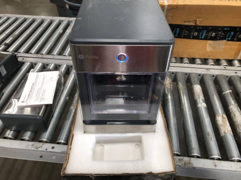 Photo 2 of GE Profile Opal | Countertop Nugget Ice Maker with Side Tank | Portable Ice Machine Makes up to 24 Lbs. of Ice per Day | Stainless Steel Finish
