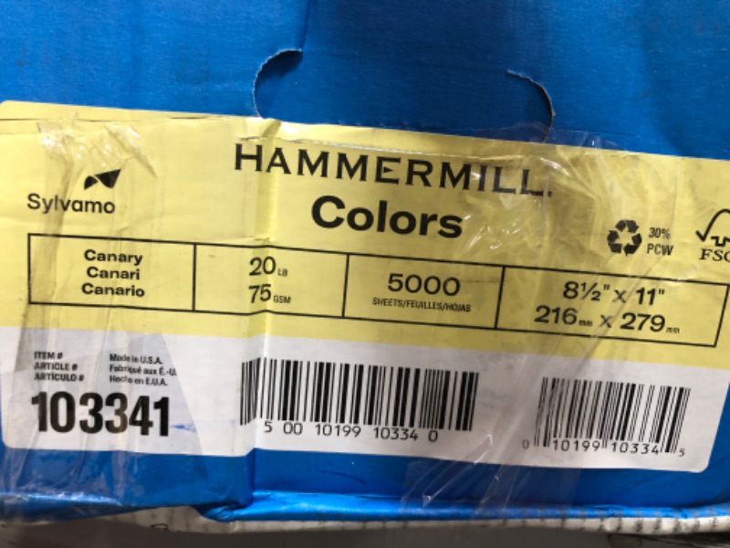 Photo 4 of Hammermill Fore MP Colors Paper, 8-1/2" X 11", 20 Lb, Canary, 500 Sheets/Ream
