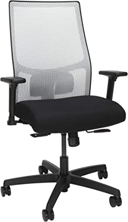 Photo 1 of HON Ignition 2.0 Mesh Office Chair With Lumbar Support, Adjustable Arms, Controllable Recline, 300lb Max Weight With Wheels For Computer/Desk, Gray/Black
