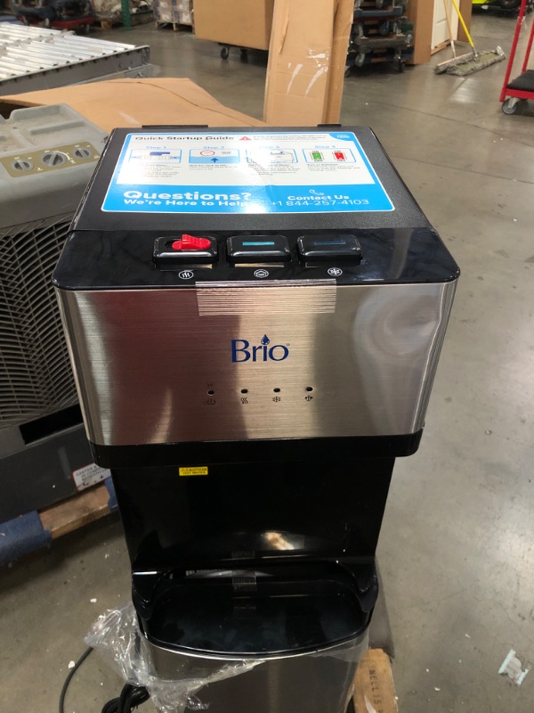 Photo 3 of ***DAMAGED*** 
Brio Self Cleaning Bottleless Water Cooler Dispenser with Filtration - Hot Cold and Room Temperature Water. 2 Free Extra Replacement Filters Included - UL/Energy Star Approved
