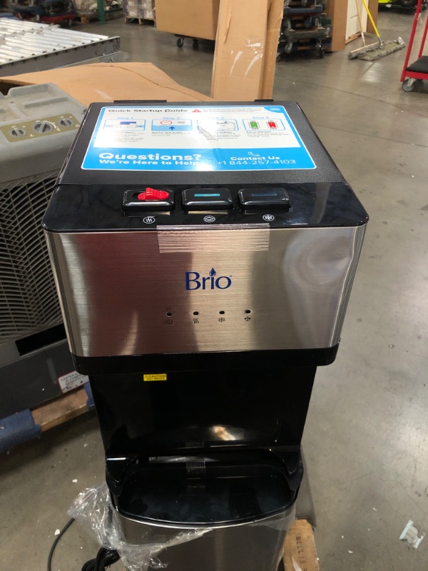 Photo 3 of Brio Self Cleaning Bottleless Water Cooler Dispenser with Filtration - Hot Cold and Room Temperature Water. 2 Free Extra Replacement Filters Included - UL/Energy Star Approved
