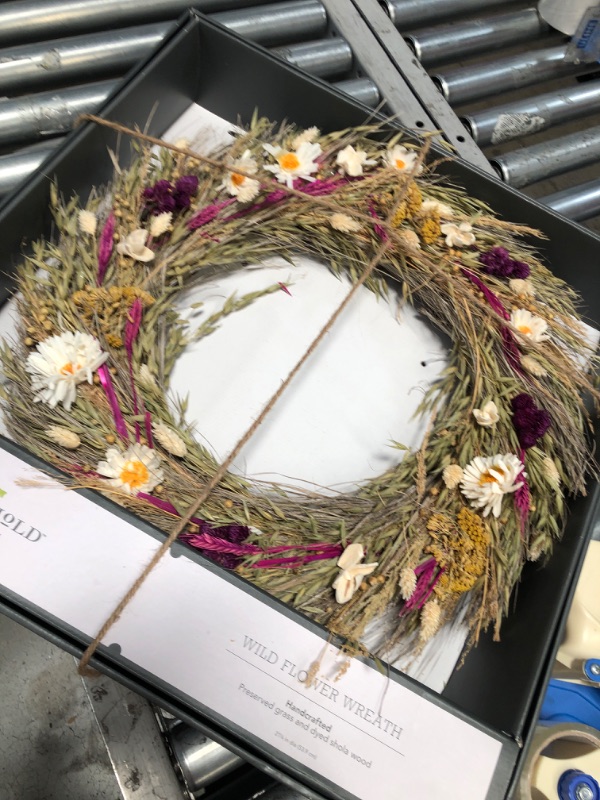 Photo 2 of Wildflower Preserved Wreath - Threshold™

