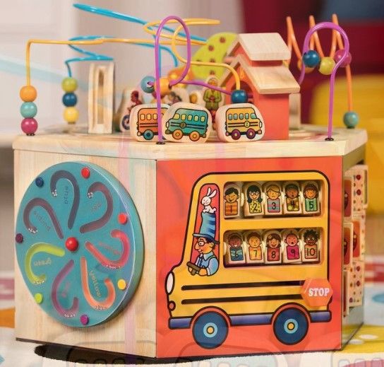 Photo 1 of B. toys Wooden Activity Cube - Youniversity

