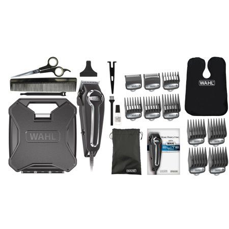 Photo 1 of Wahl Elite Pro Complete High Performance Hair Clippers Haircut Kit, Black/Chrome 21 Pieces Model 79602
