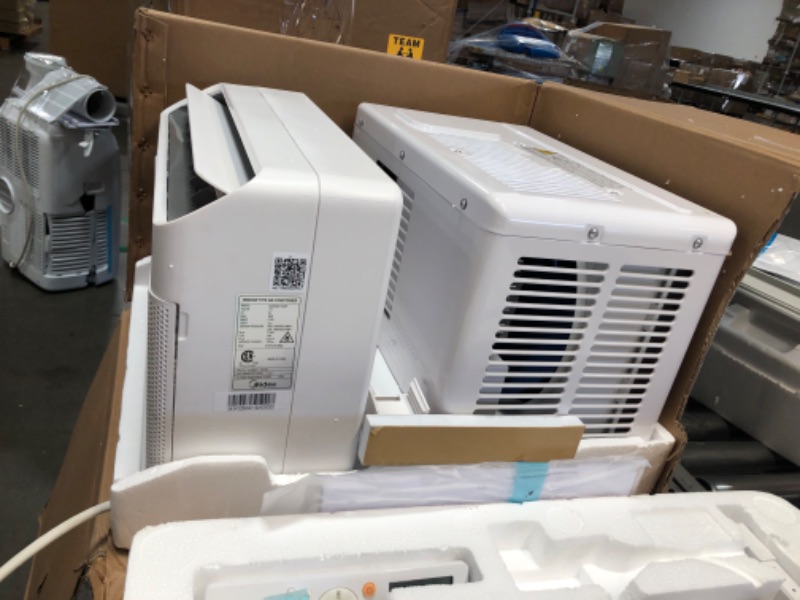 Photo 2 of Midea 8,000 BTU U-Shaped Smart Inverter Window Air Conditioner–Cools up to 350 Sq. Ft., Ultra Quiet with Open Window Flexibility, Works with Alexa/Google Assistant, 35% Energy Savings, Remote Control
