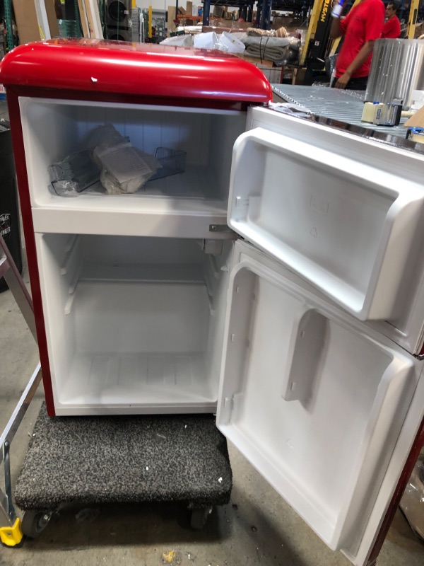 Photo 6 of Galanz 3.1 cu. ft. Retro Mini Fridge with Dual Door True Freezer in Red