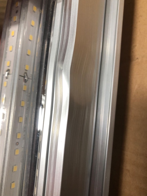 Photo 3 of (BENT LEDS) 8FT LED Shop Light Fixture - 120W 14400LM, 5000K-5700K Daylight, 96'' T8 Integrated V Shape Fluorescent Tube Lights, High Output Bulbs for Garage Warehouse Workshop,Linkable Plug and Play (Pack 8pcs)
