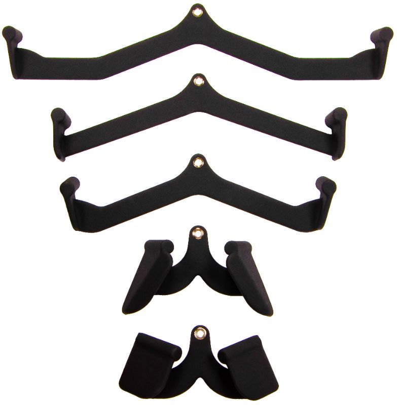 Photo 1 of (PARTS ONLY) BalanceFrom Multi-Grip Lat Pulldown Attachments 5 Pack - Universal Fit for All Cable Pulley Machines