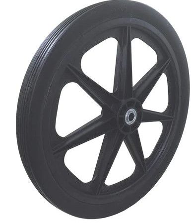 Photo 1 of (2 wheel set) Flat Free Wheel, Polyurethane, 250lb, Black