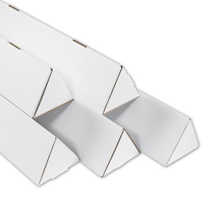 Photo 1 of 3 x 24 1/4" White Triangle Mailing Tubes