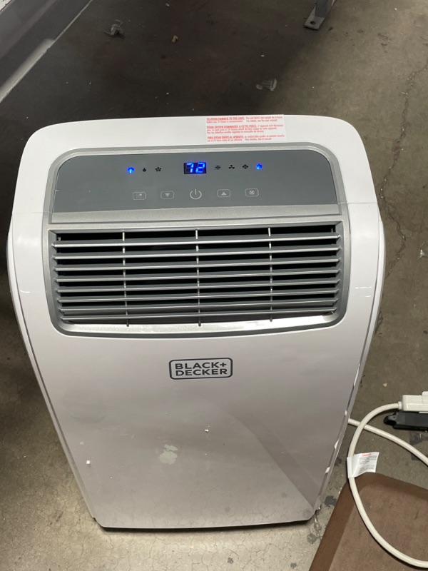 Photo 2 of BLACK+DECKER 8,000 BTU Portable Air Conditioner with Remote Control, White 26 x 16.5 x 11.5 inches

