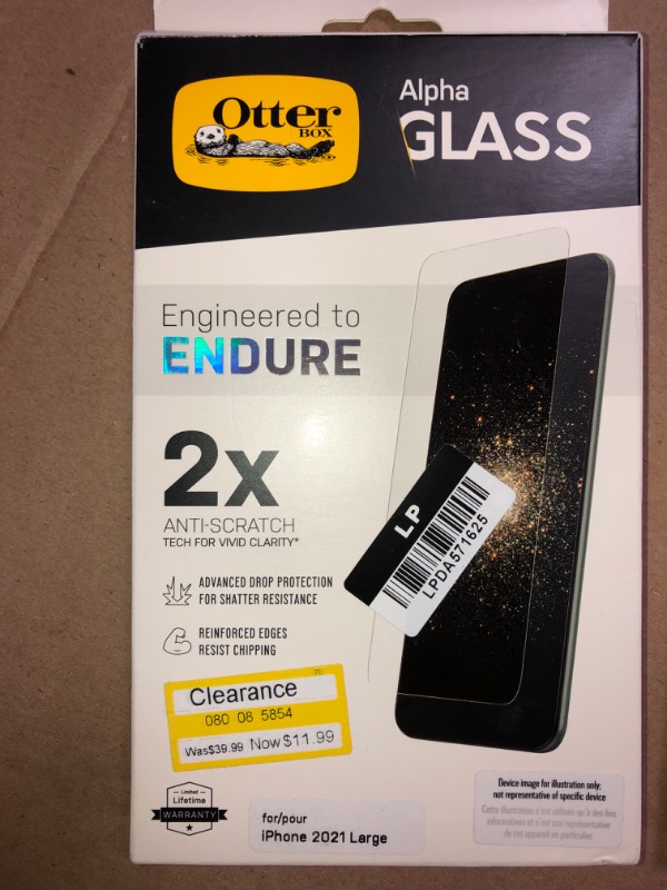 Photo 1 of OtterBox Apple iPhone 13 Alpha Glass Screen Protector

