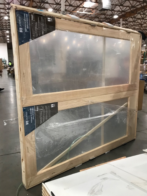 Photo 1 of 72 in. x 80 in. Both Active Unfinished Pine Wood Full Lite Clear Prehung Interior French Door
