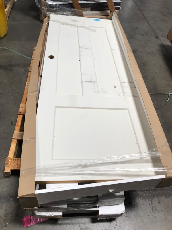 Photo 2 of 30 in. x 80 in. Craftsman Primed Left-Hand Smooth Solid Core Molded Composite MDF Single Prehung Interior Door
