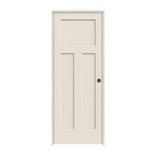 Photo 1 of 30 in. x 80 in. Craftsman Primed Left-Hand Smooth Solid Core Molded Composite MDF Single Prehung Interior Door
