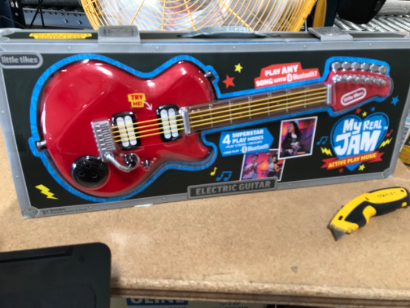 Photo 2 of Little Tikes My Real Jam Electric Guitar, Realistic Toy Guitar with Strap, Musical Instrument with 4 Play Modes, Play Any Song with Bluetooth, Gift for Kids, Toy for Boys and Girls Ages 3 4 5+
