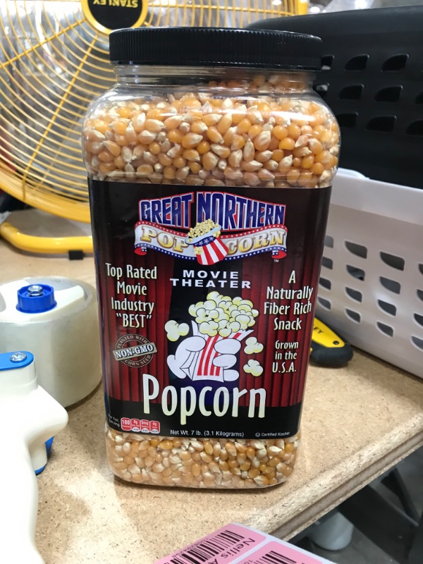 Photo 2 of **EXPIRES DEC2023** GREAT NORTHERN POPCORN COMPANY Premium Yellow Gourmet Popcorn, 7 Pound Jug
