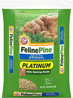 Photo 1 of Feline Pine Platinum Natural Pine Cat Litter, 18-lb bag ** missing some*** used**