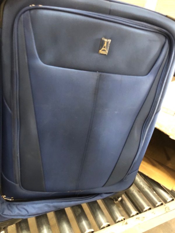 Photo 4 of Travelpro Maxlite 5 Softside Expandable Spinner Wheel Luggage, Sapphire Blue, Checked-Large 29-Inch **used, minor dirt stains**
