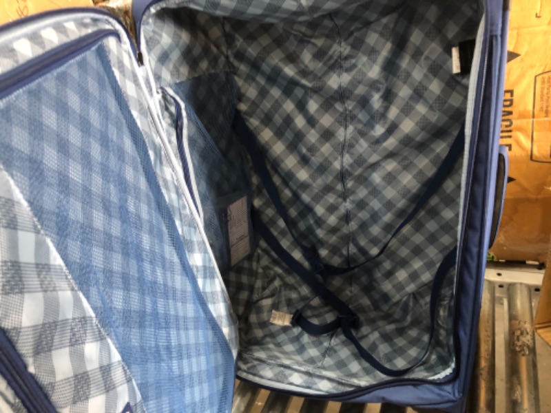 Photo 1 of Travelpro Maxlite 5 Softside Expandable Spinner Wheel Luggage, Sapphire Blue, Checked-Large 29-Inch **used, minor dirt stains**
