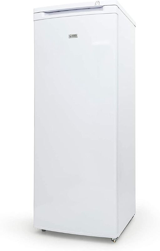 Photo 1 of Commercial Cool Upright Freezer, Stand Up Freezer 6 Cu Ft with Reversible Door, White
