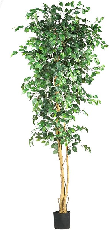 Photo 1 of Nearly Natural 7ft. Ficus Artificial Tree, Green
