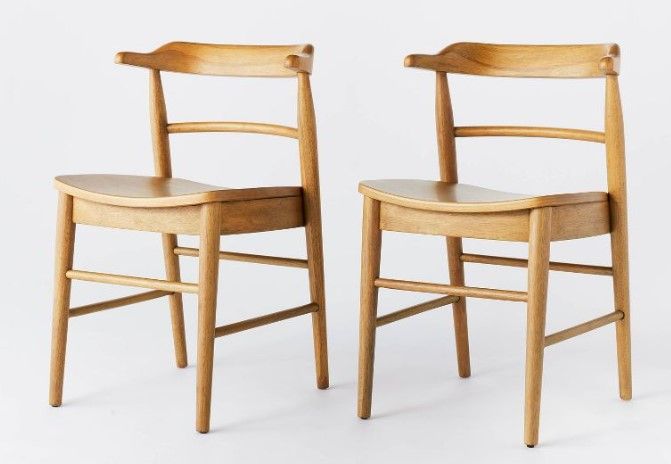 Photo 1 of 2pk Kaysville Curved Back Wood Dining Chair - Threshold™ designed with Studio McGee


