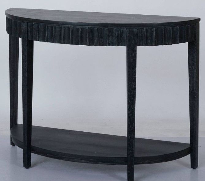 Photo 1 of Thousand Oaks Wood Scalloped Demilune Console Table - Threshold™ designed with Studio McGee

