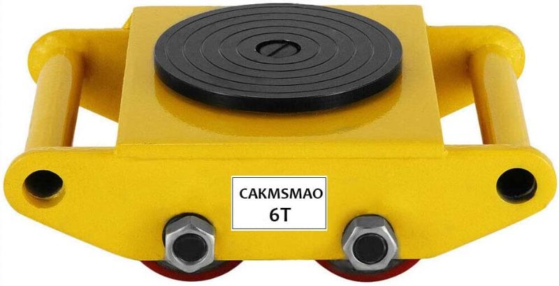 Photo 1 of *COLOR IS RED* Heavy Duty Machine Dolly Skate Machinery Roller Mover Cargo Trolley 6 Ton 13200lb, w/ Steel Rollers Cap 360 Degree Rotation ,Yellow
